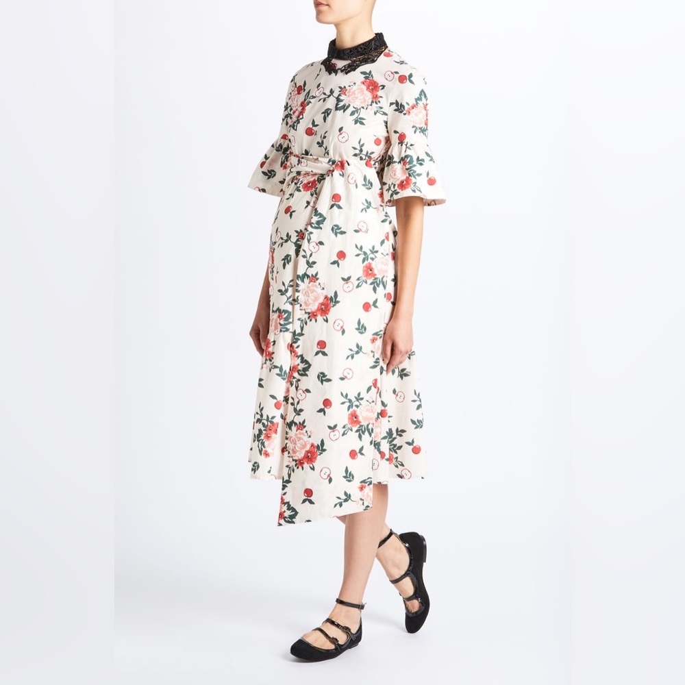 Vivetta - Gran Canaria Apple Floral Midi Maternity Dress Size 8 US Retail 180